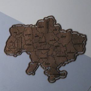Мапа України з дерева на стіну. Photo 3