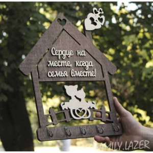 Ключниця настінна, Ключниця, настінна ключниця з дерева (02). Photo 2