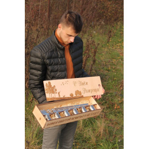 Тубус для шампурів з дерев'яною ручкою 65*10*10 см. Photo 2