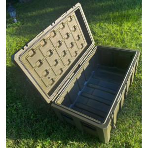 Експедиційний ящик 125 л, 90x40x50 см, хакі, для подорожей і зберігання. Photo 2