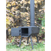 Універсальна піч-буржуйка з мангалом 3мм для обігріву та приготування їжі