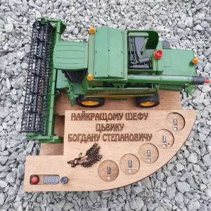 Алкогольний наливатор "Комбайн John Deere" на 5 чарок (диспенсер алкоголю, алонсоватор). Photo 3