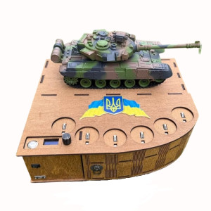 Автономний дозатор напоїв «Танкова дивізія» з можливістю індивідуального гравіювання на 5 або 6 чарок
